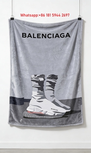Balenciaga Boot Flannel Sofa Throw Blanket Luxury Brand Cover BA004